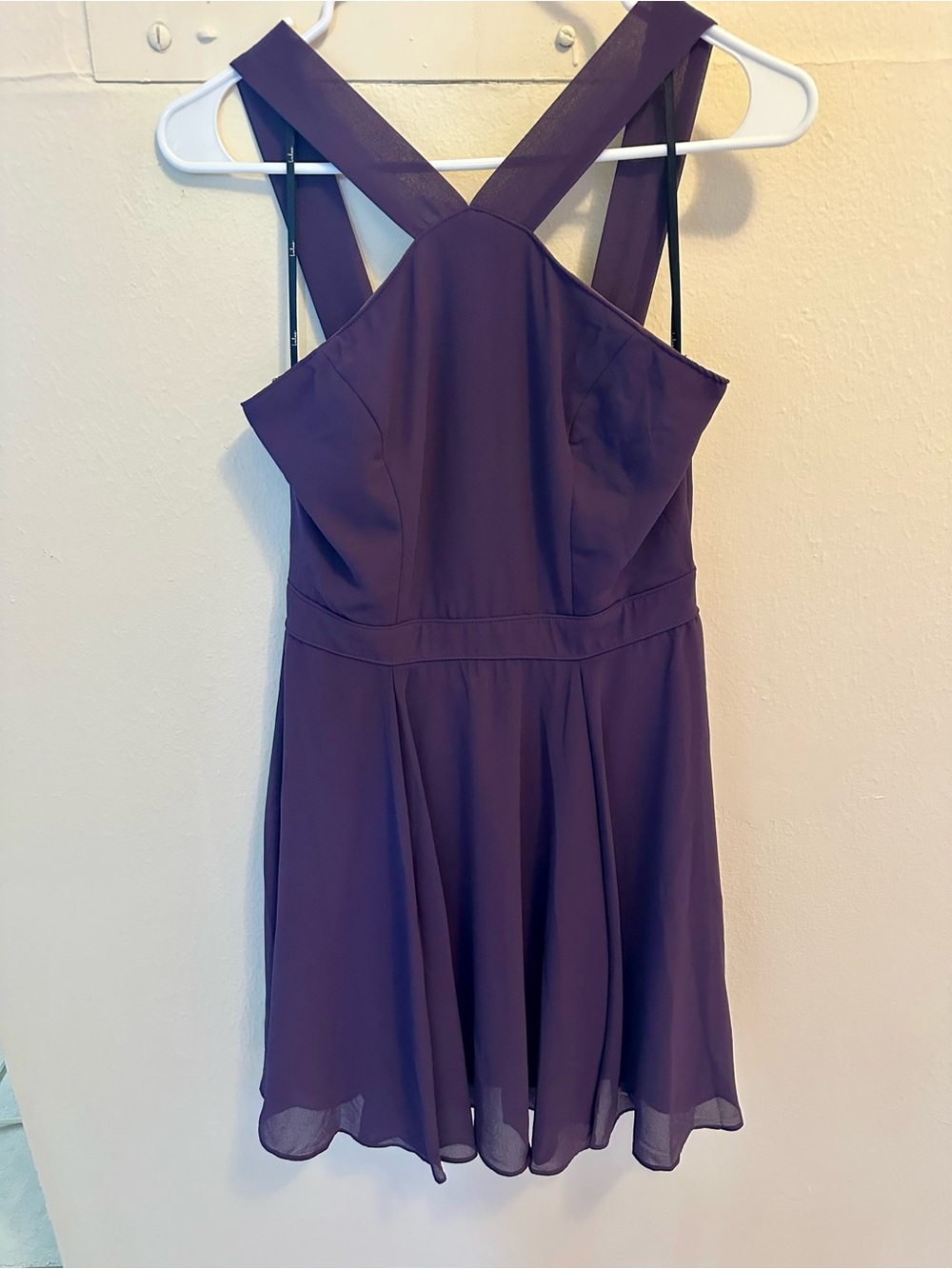 Lulus Forevermore Dusty Purple Skater Mini Dress Size Small